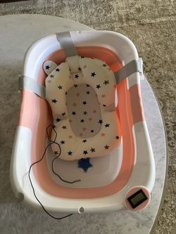 Baby Bathtub  With Thermometer