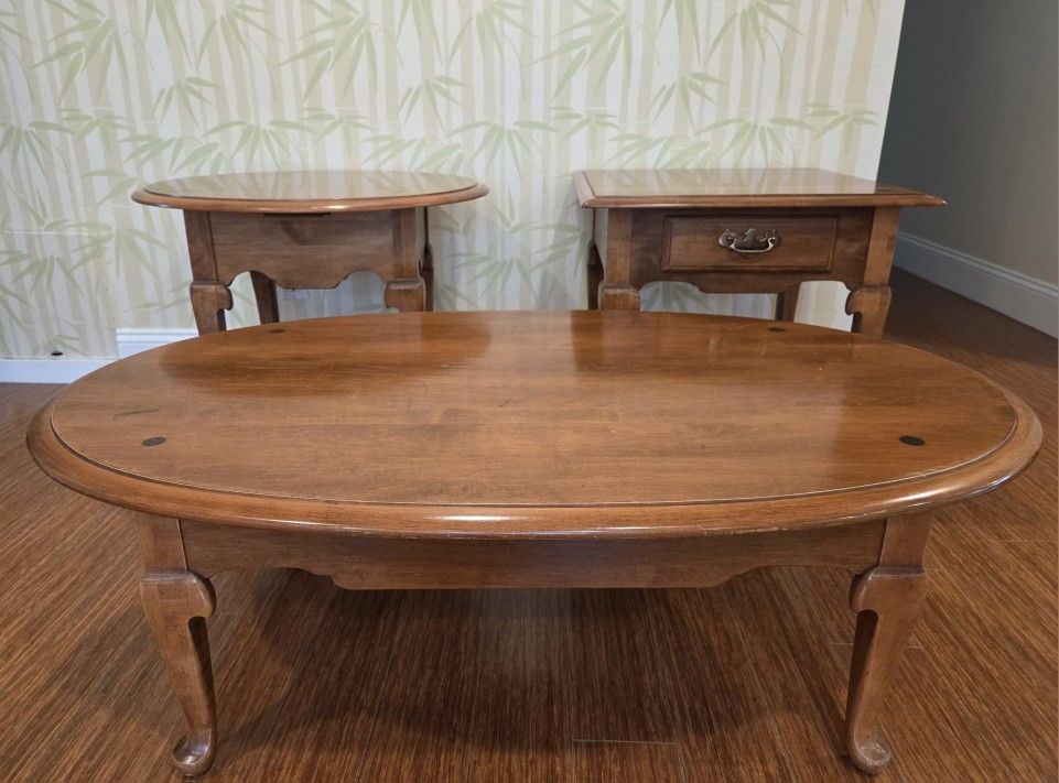 Ethan Allen Coffee Table & End Table Sets
