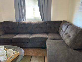 Brown sectional