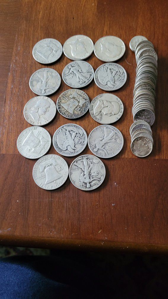 90%SILVER  HALVES AND DIMES 