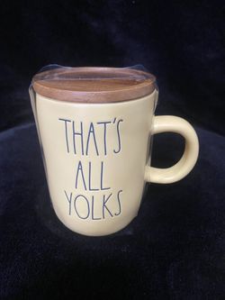 Rae Dunn That’s All Yolks Mug With Lid