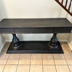 Black Traditional 67" Console Table