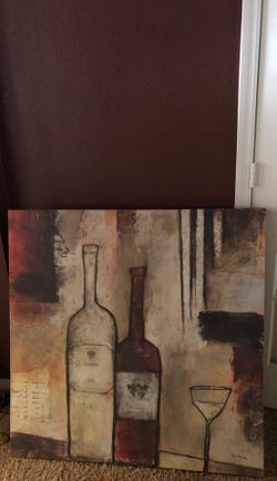 Modern art on canvas from Z gallery -beautiful for a kitchen or dinner room -40x40
