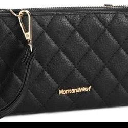 NEW Montana West Crossbody/Wallet With Detachable Strap And Gift Bag 