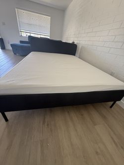 IKEA queen size bed and mattress - $90