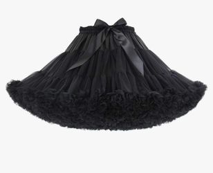 New Women's 3-Layered Tutu Dance Petticoat Pleated Mini Skirt, 16" Length


