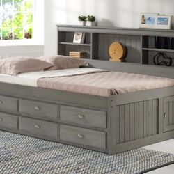 Bed Frame With Shelves