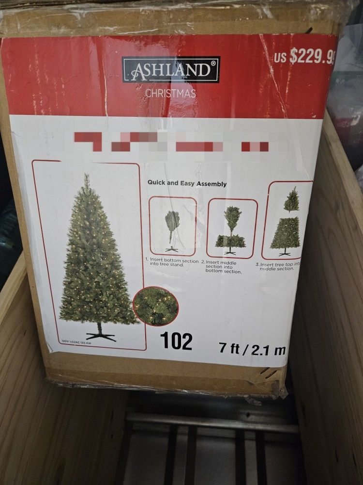 7ft Christmas Tree With Decorations