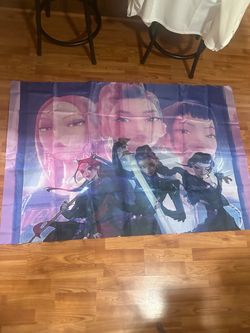 K-pop demon hunters birthday banner