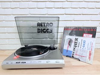 Vintage Fisher MT-6430 Direct Drive Turntable w/Orig Manual (serviced)