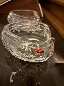 Vintage Gorham Full Lead Crystal Heart Shape Trinket Vanity
