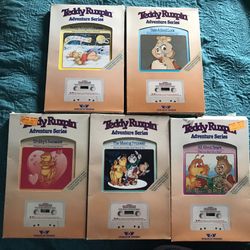 Vintage 1985 Teddy Ruxpin Books And Cassette Tapes