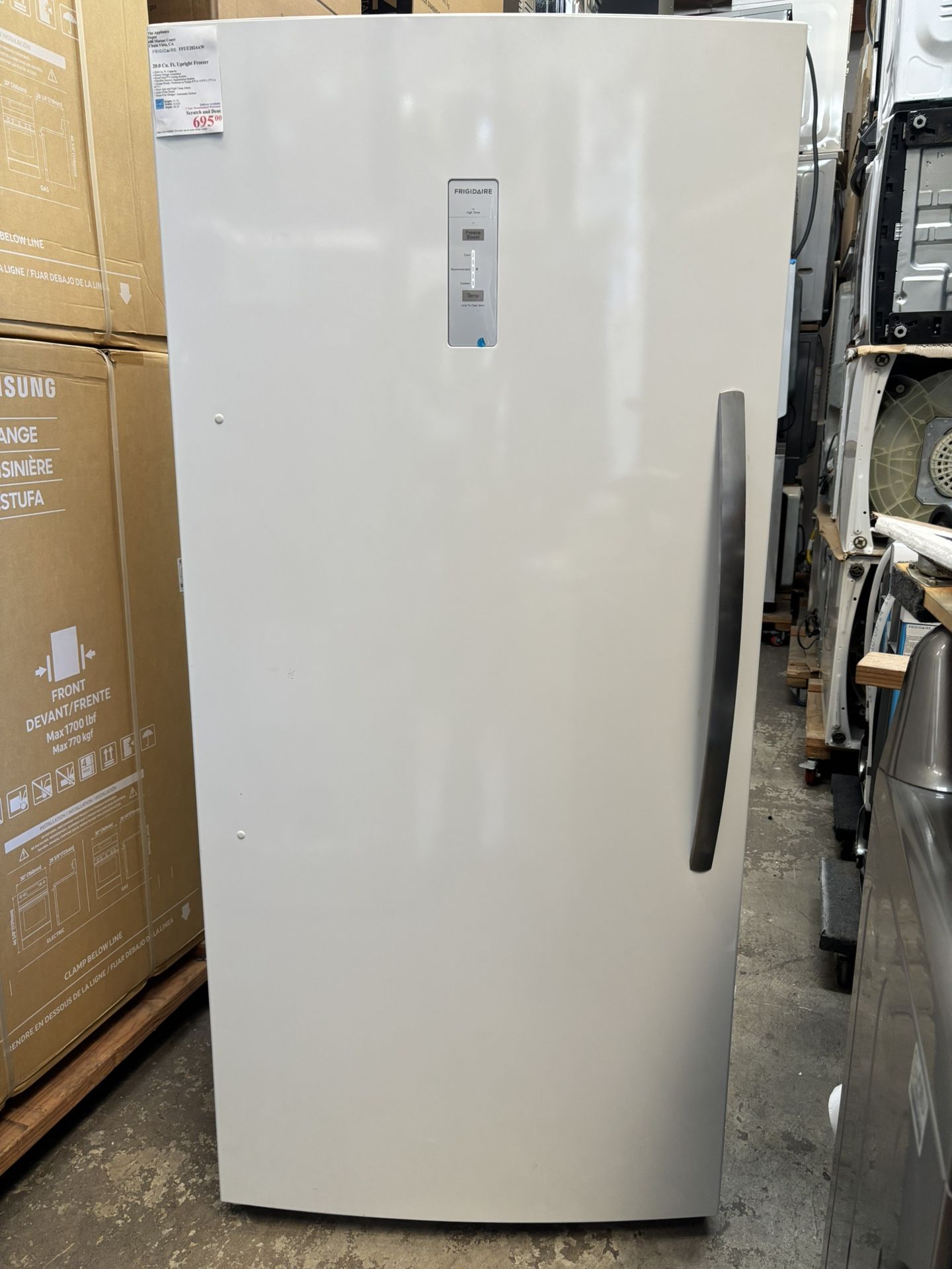 New! Frigidaire 20.0 Cu Ft Upright Freezer 