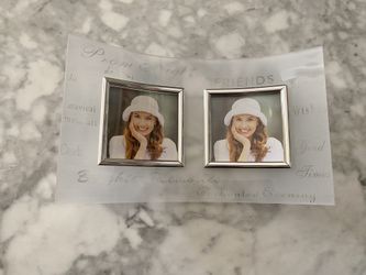 Prom Night Double Photo Picture Frame - Frosted