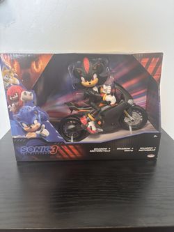 Sonic The Hedgehog 3 Movie Shadow 5” And Motorcycle Motorrad Toy