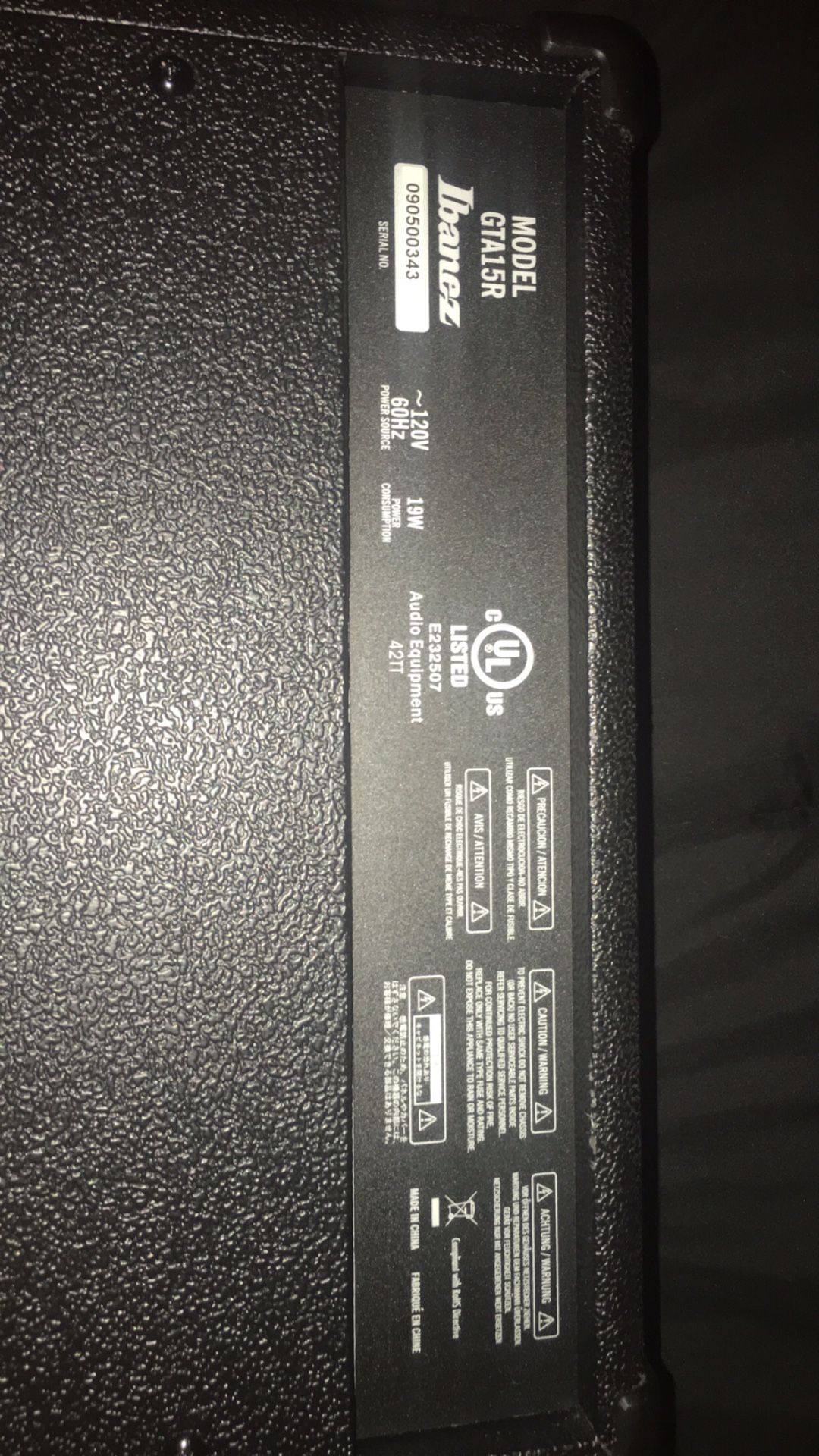 Ibanez guitar w amp