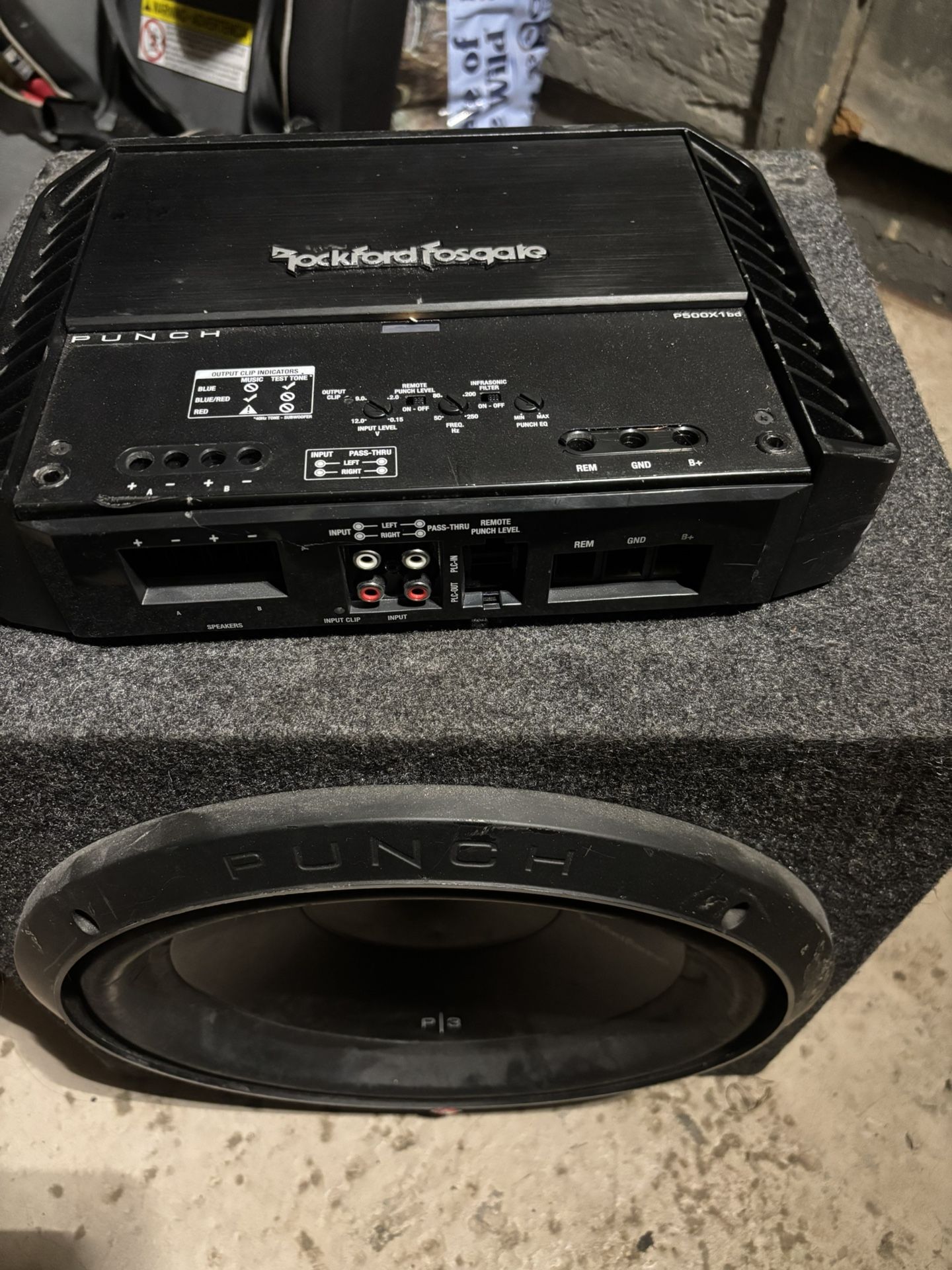 Rockford Subwoofer And Amp