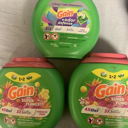 3/$30 Gain Detergents 