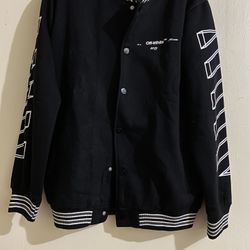 Off White Varsity Bomber Jacket Fw19 Brand New With Tags