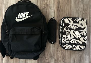 Nike backpack, pencil pouch, & lunch pal