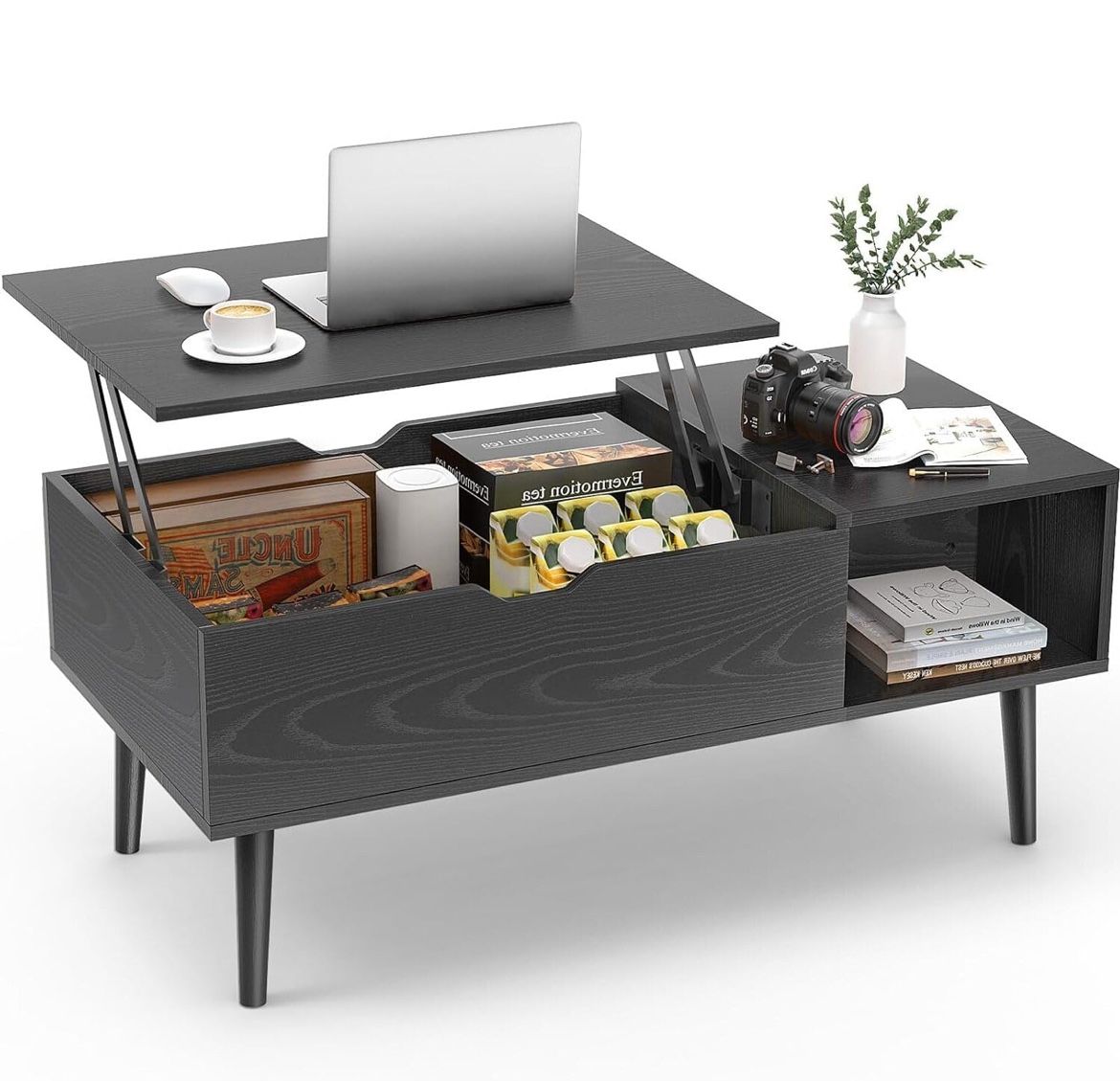 Wooden Lift Top Coffee Table With Storage