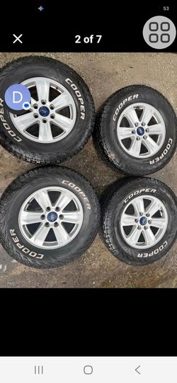 F150 OEM 17 inch Rims and Tires 6 lug. Lug pattern 6x135mm