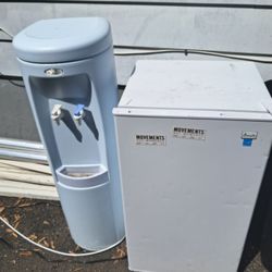 Oasis Water Fountain & Mini Refrigerator With Freezer 