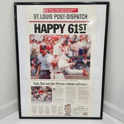 Framed, Original September 8, 1998, St. Louis Post-Dispatch newspaper Big Mac 61