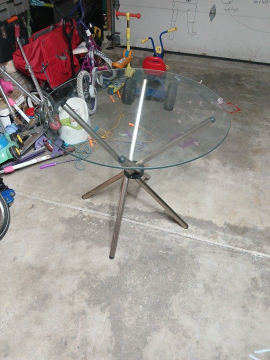 Round Glass Table