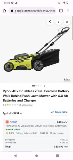 Ryobi 48v lawn mower