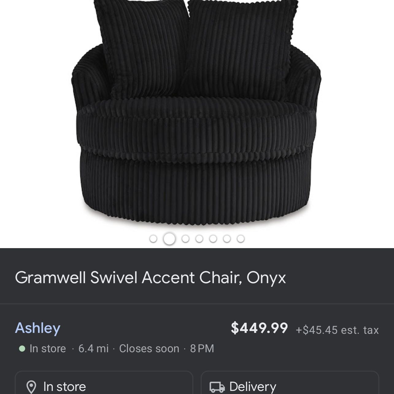 Black Accent Rotating Chair