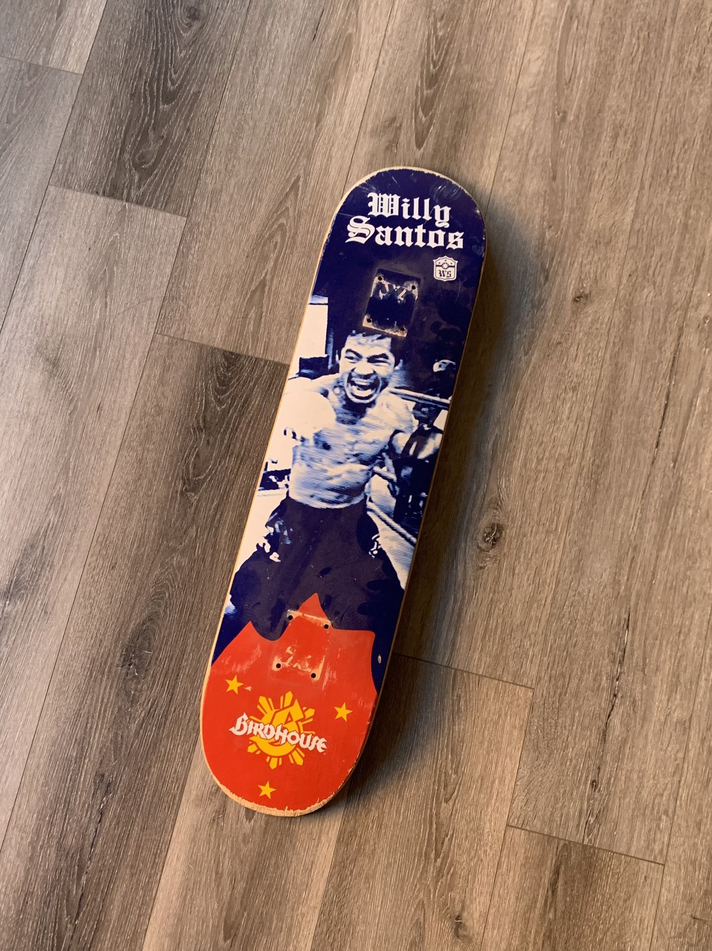 Manny Pacquiao Willy Santos pac Man Skateboard Skate Board Deck Vintage Retro Rare