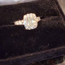 Neil Lane Diamond Engagement Ring 2-1/4 ct tw Radiant & Round 14K White Gold