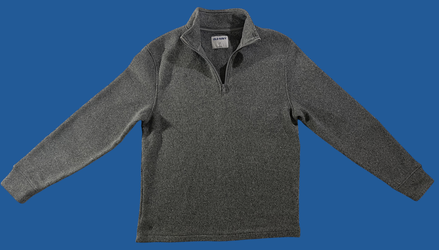 Old Navy Men's M Sweater Fleece Quarter-Zip Gray Heather Pullover