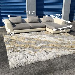 Gray sectional sofa(free delivery)