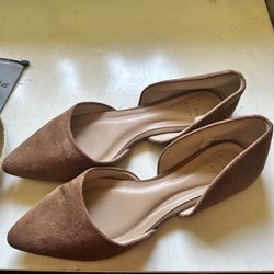 Brown Suede Flats