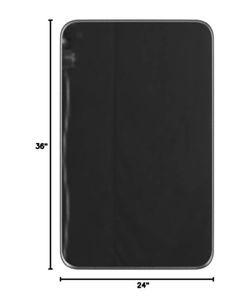 36 x 24 inch matte black metal frame bathroom vanity mirror for wall