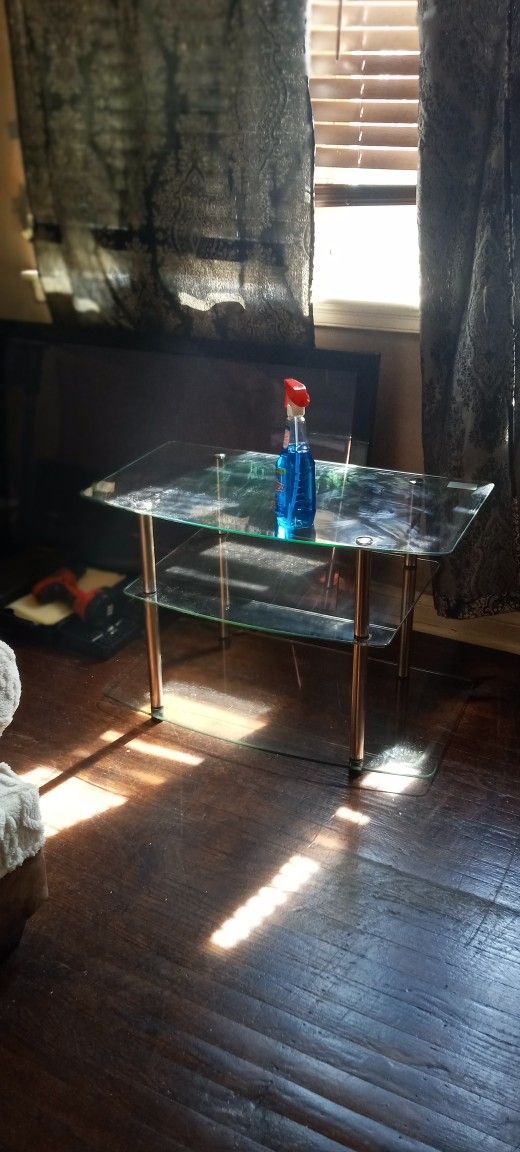 3 Shelf Glass Coffee Or TV Table