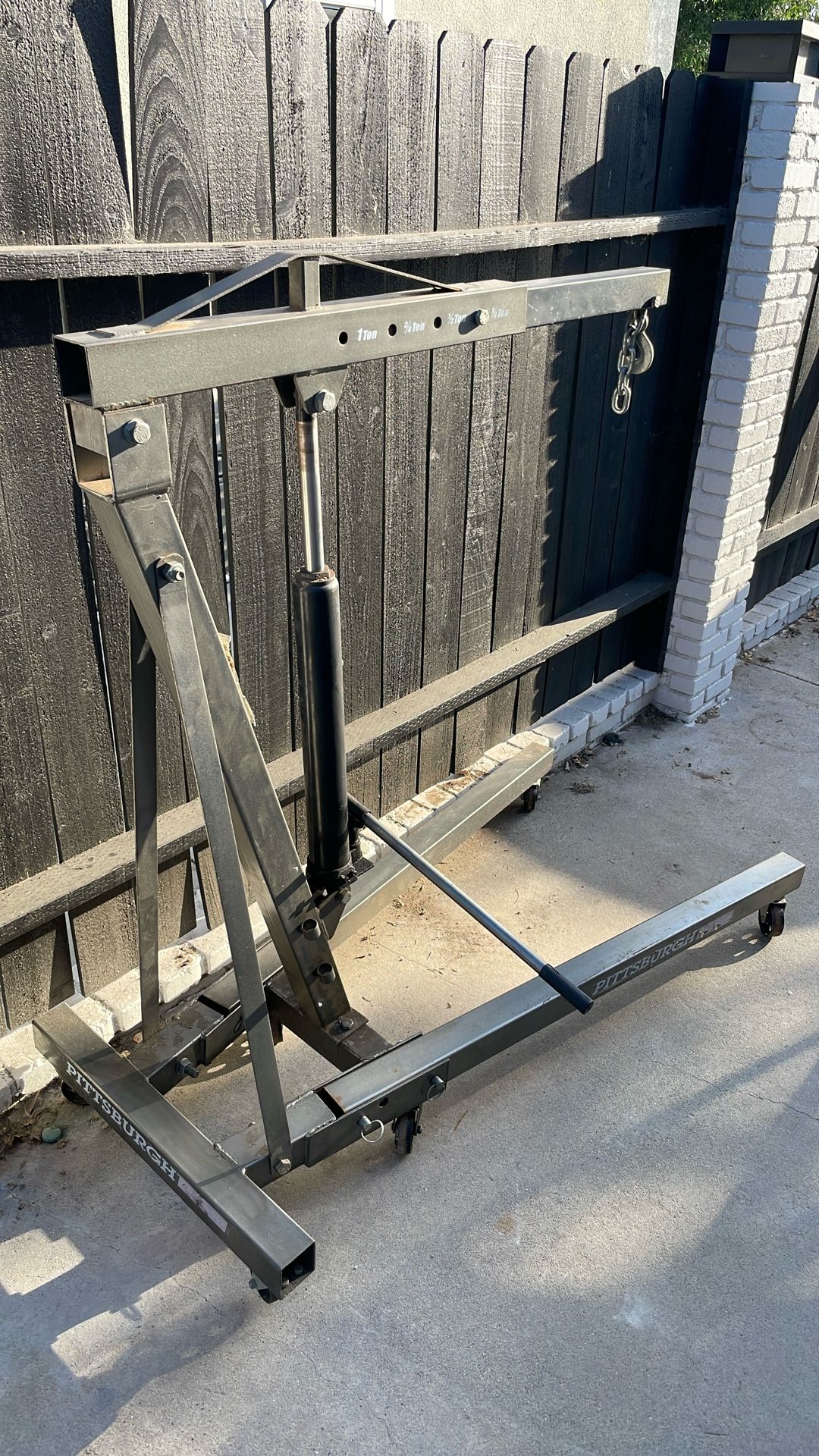 1 Ton Folding Shop Crane Pittsburgh Heavy Duty