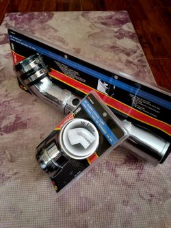 Spectre 8208 3" 76mm Cold Air Intake Hose Tube Kit Plastic Chrome and Spectre 8668 60 Deg. 3" Elbow Air Intake Tube CHROME NOS