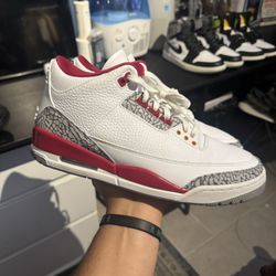 jordan 3 cardinal size 12 no box vnds 