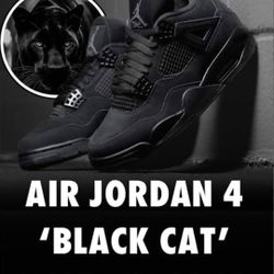 Retro Jordan 4s BLACK CATS 