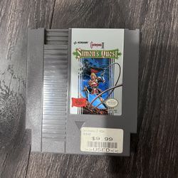 Castlevania II: Simon's Quest (Nintendo NES, 1988) w/ Custom Game Case