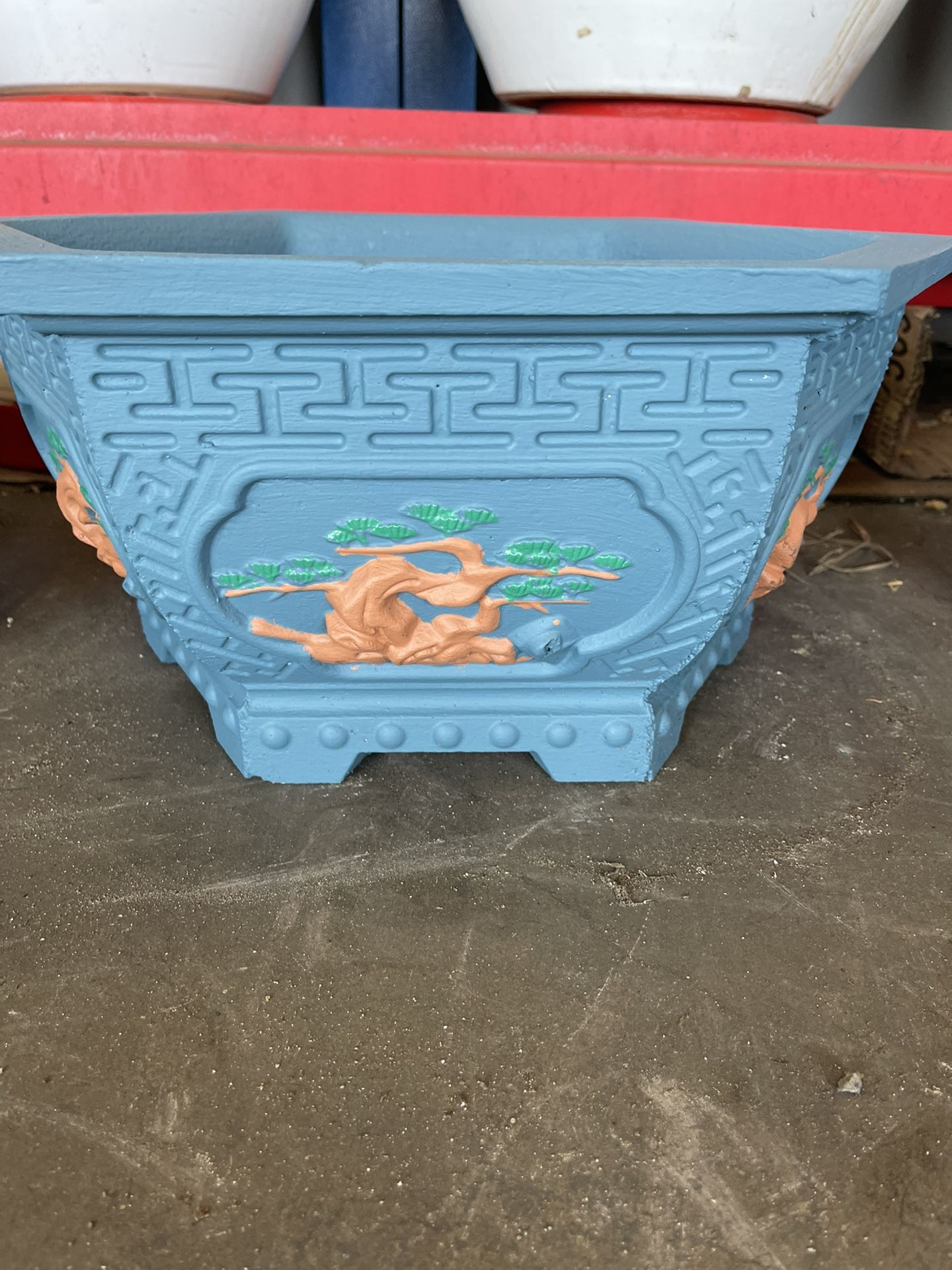 Hang Made Cement Pot Bonsai