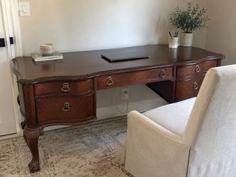 Traditional Cherry Wood Executive Writing Desk