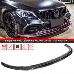19-21 MERCEDES BENZ W205 C43 AMG CARBON FIBER FRONT BUMPER LIP