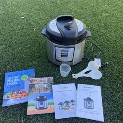 Instant Pot pressure cooker with cookbooks $60