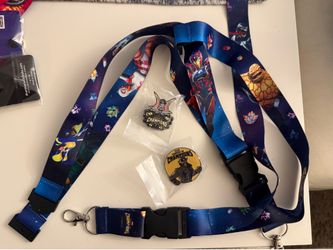 Marvel lanyards and pins