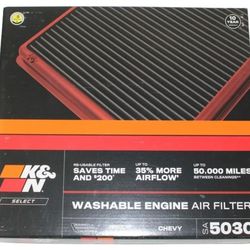 K&N Select Washable Engine Air Filter (SA 5030 / Chevrolet/GMC)
