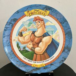 Disney Hercules Plate With Original McDonalds 1997 Sticker 